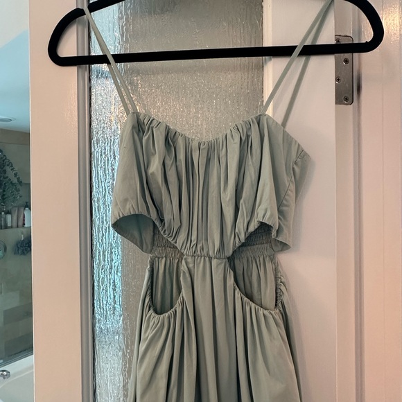 Abercrombie & Fitch Women's Bubble Top Maxi Dress - turquoise blue size small - Picture 3 of 5